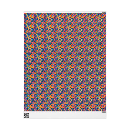 Vibrant Colorful Spirals Gift Wrap for All Occasions