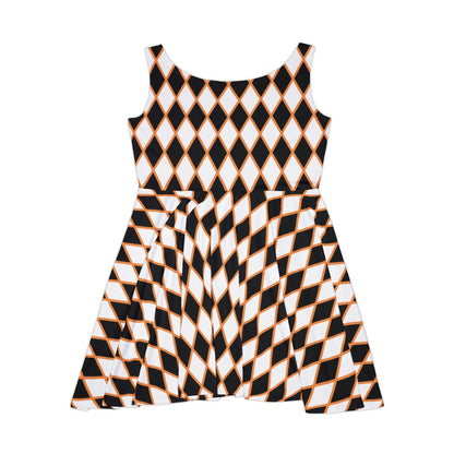 Midnight Ember Harlequin Women's Skater Dress