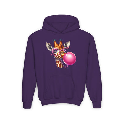 Girraffe Blowing Bubble Youth Heavy Blend Hoodie