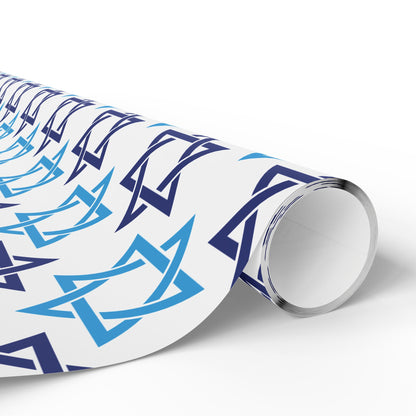 Star of David 2 Hanukkah Wrapping Paper