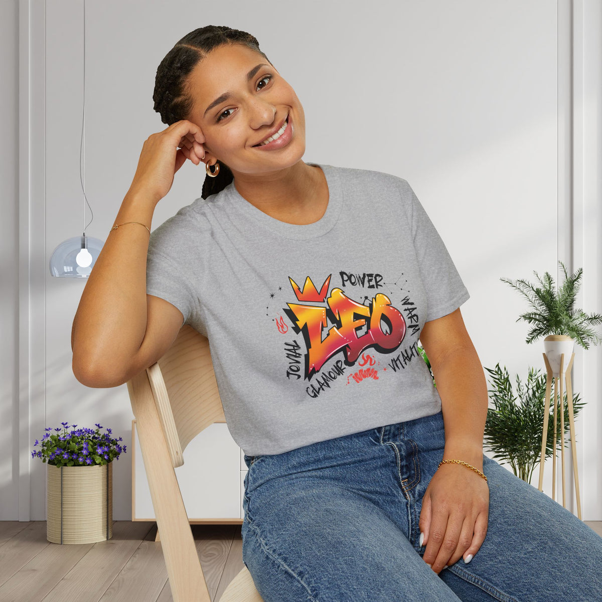 Leo Street Art Adult T-shirt