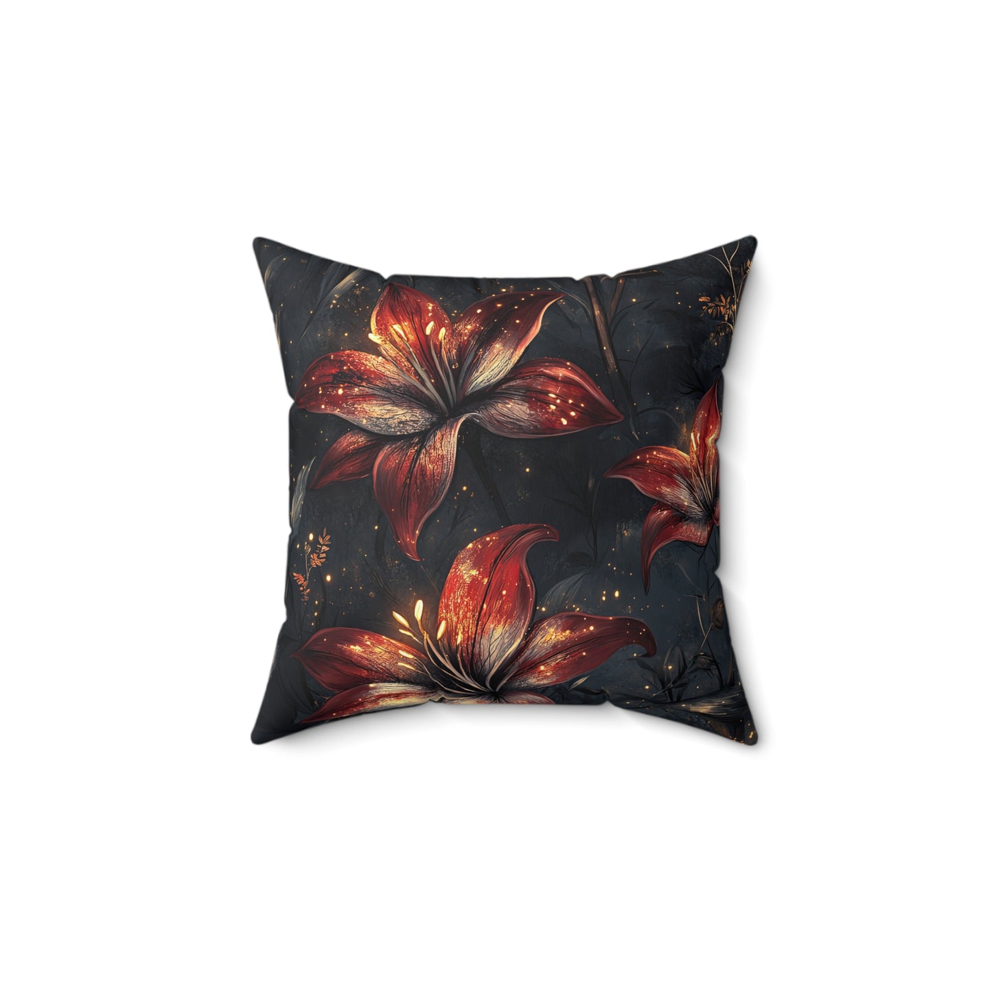 Fire Lilly Dreams Throw Pillow