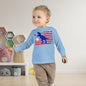 Distressed Patriotic T-Rex  Toddler Long Sleeve Tee