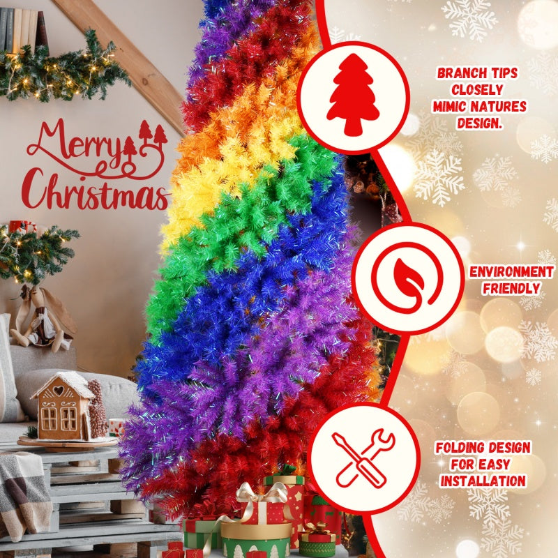 Colorful Rainbow Christmas Tree 6FT/7.5ft