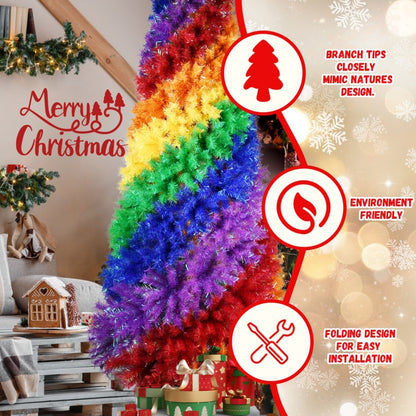 Colorful Rainbow Christmas Tree 6FT/7.5ft