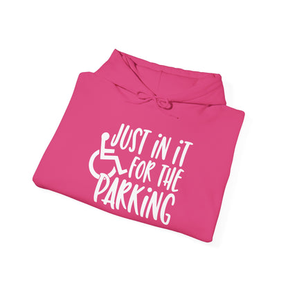 Just In It For The Parking (Wheelchair User) Adult Heavy Blend™ Hoodie