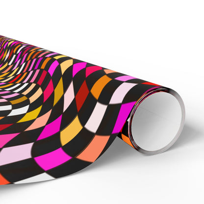 Warped Red Checkered Wrapping Paper