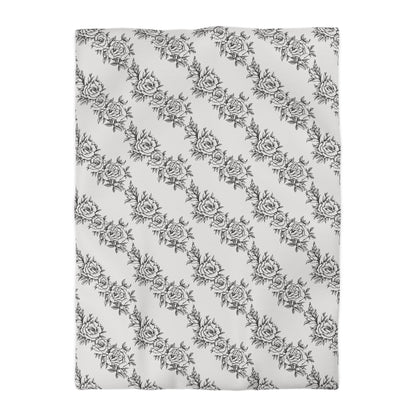 Midnight Rose Sketch Duvet Bedding Set