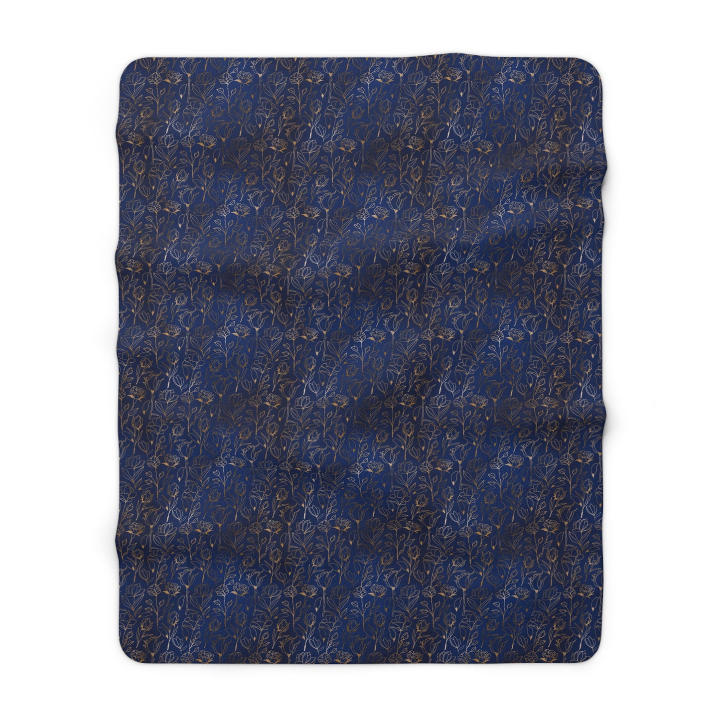 Sapphire Gilded Garden Fleece Blanket