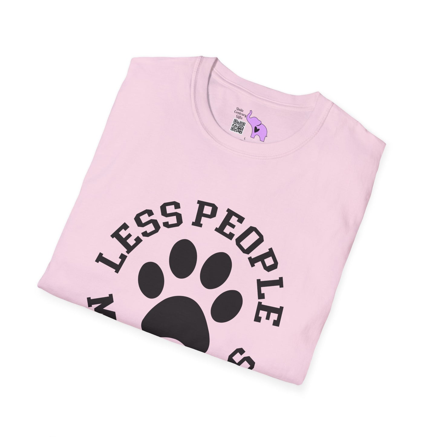 Less People More Dogs Adult T-shirt