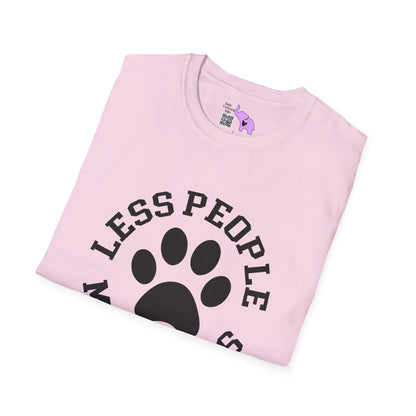 Less People More Dogs Adult T-shirt