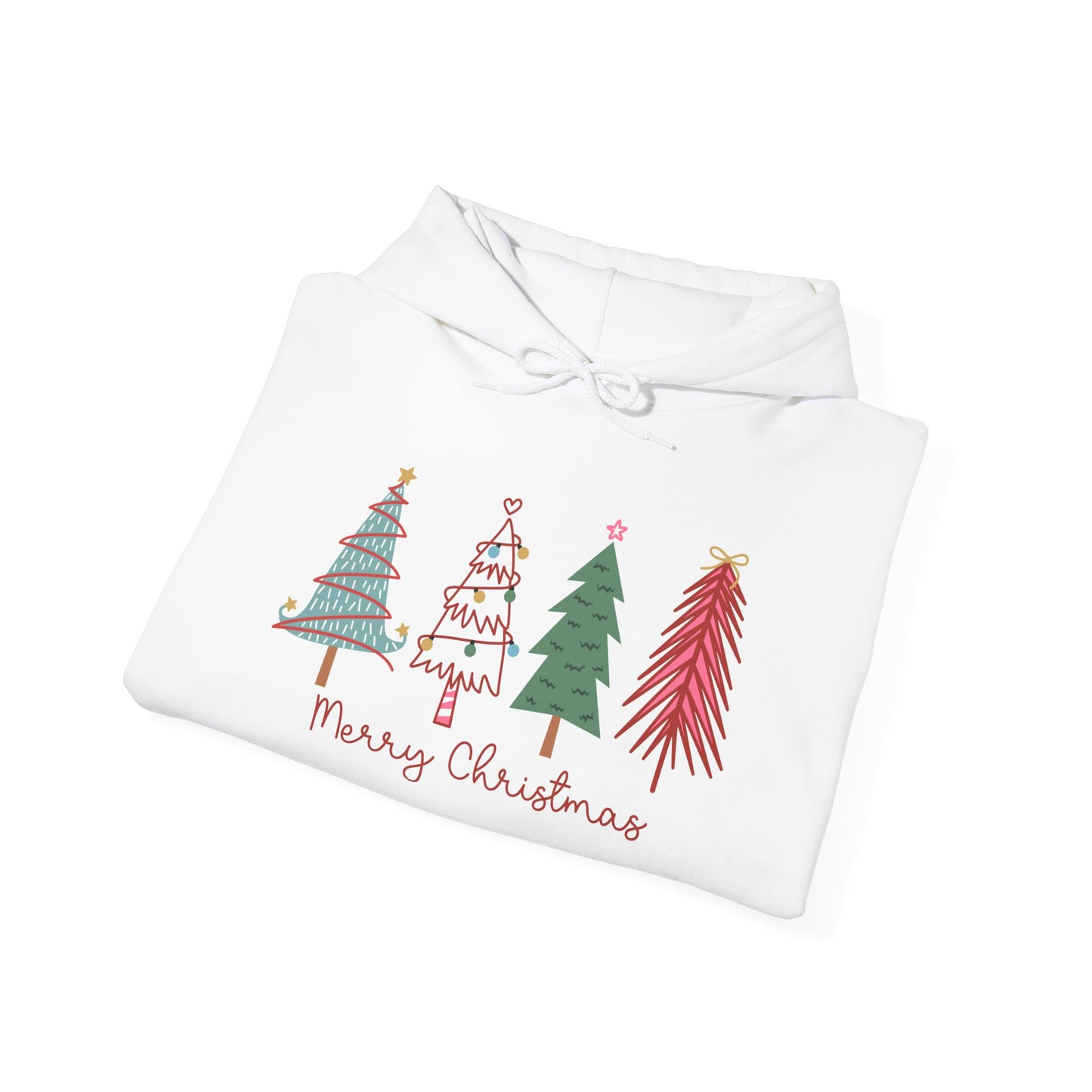 Merry Christmas Trees Adult Heavy Blend™ Hoodie