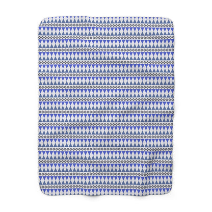 Sapphire Cairn Stripes Fleece Blanket
