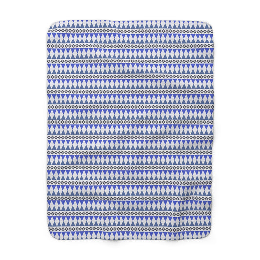 Sapphire Cairn Stripes Fleece Blanket