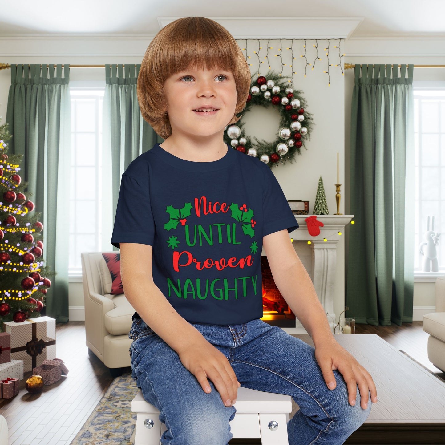 Nice Until Proven Naughty Heavy Cotton™ Toddler T-shirt