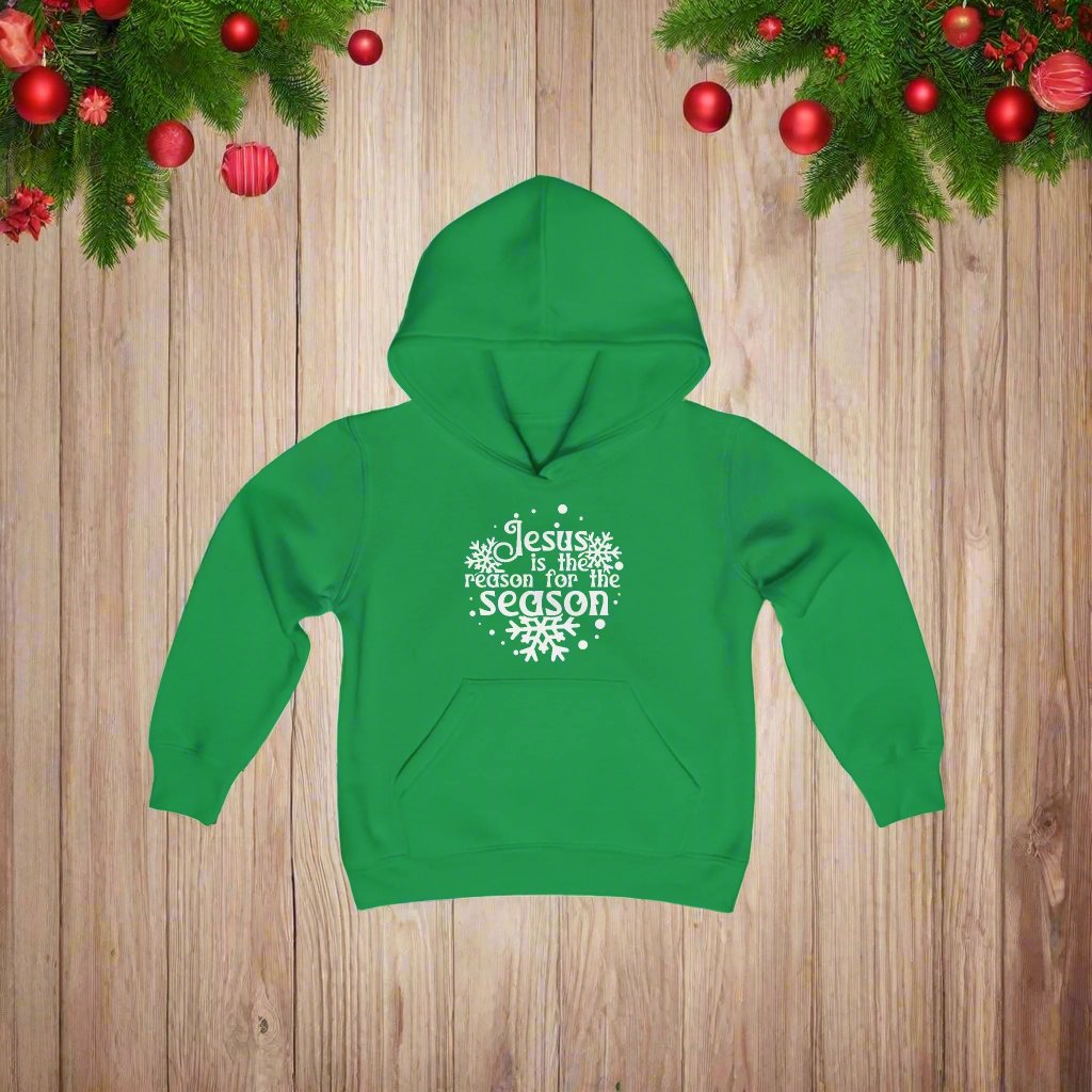 Jesus Is The Reason For The Season Snowflake Youth Hoodie