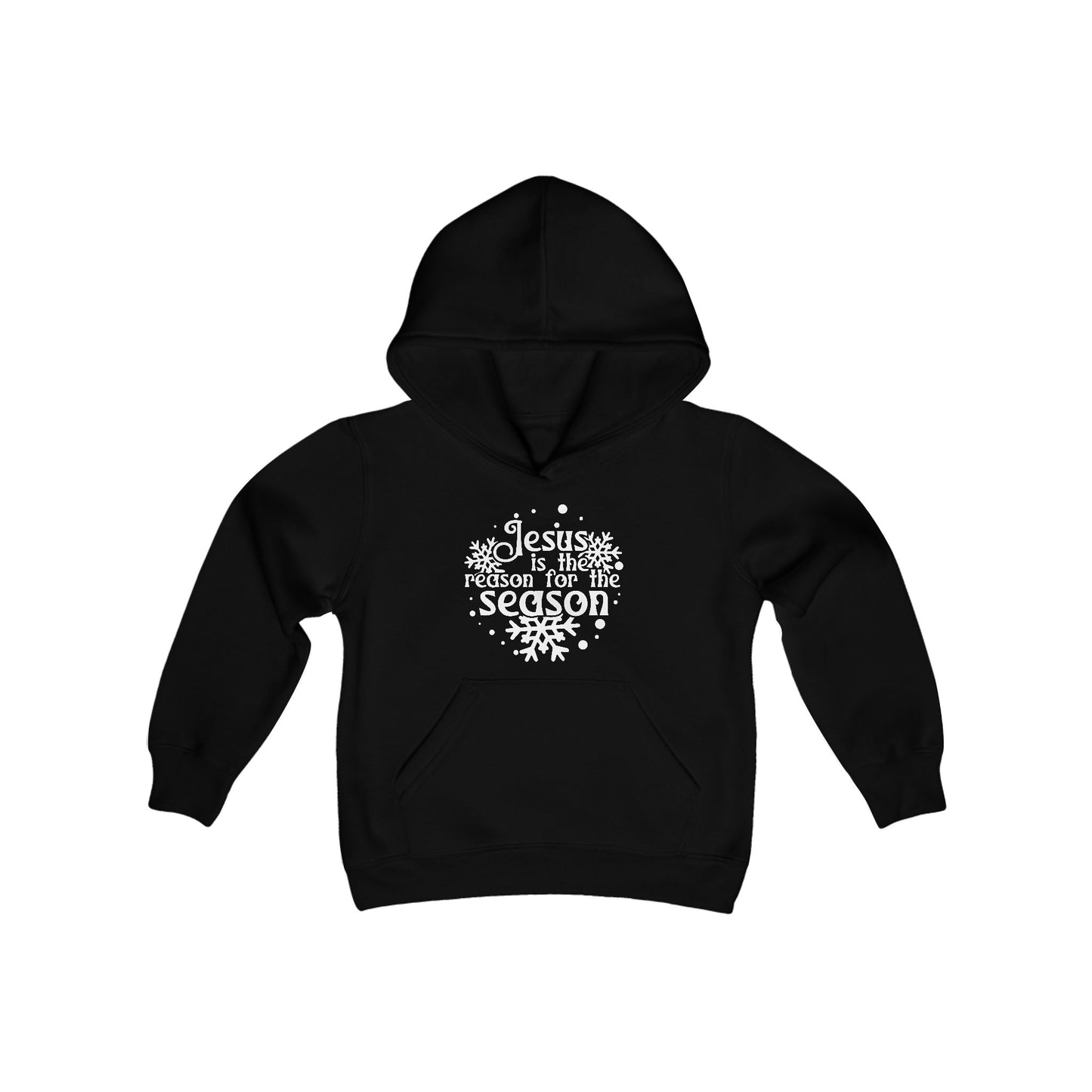 Jesus Is The Reason For The Season Snowflake Youth Hoodie