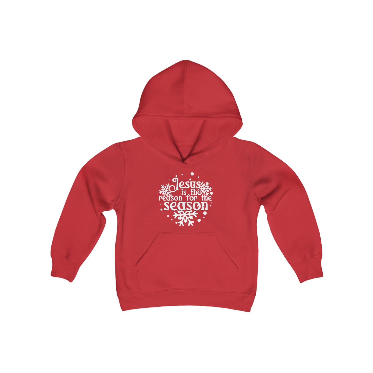 Jesus Is The Reason For The Season Snowflake Youth Hoodie