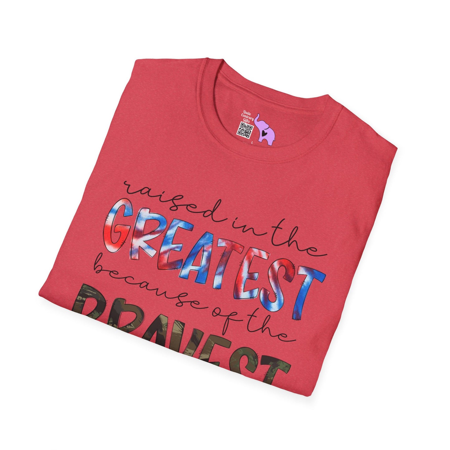 Raised In The Greatest Because Of The Bravest Adult T-shirt
