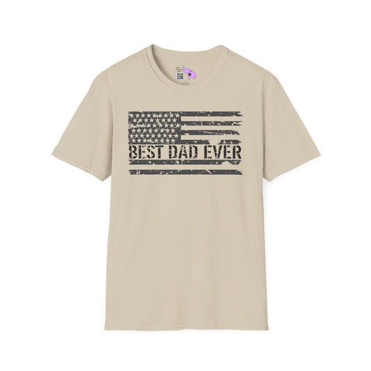 Best Dad Ever (Flag) Adult T-shirt