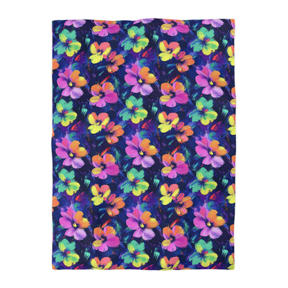 Watercolor Flowers Microfiber Duvet Cover