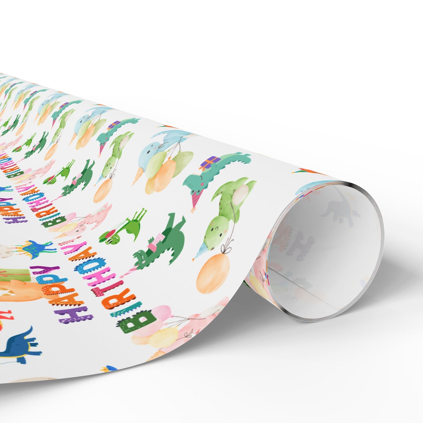 Happy Birthday Dinosaurs Wrapping Paper