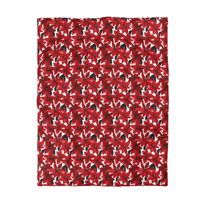 Inked Poinsettias Microfiber Duvet Cover
