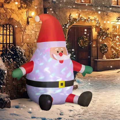Santa Claus Inflatable with Rotating Magic Ball Light