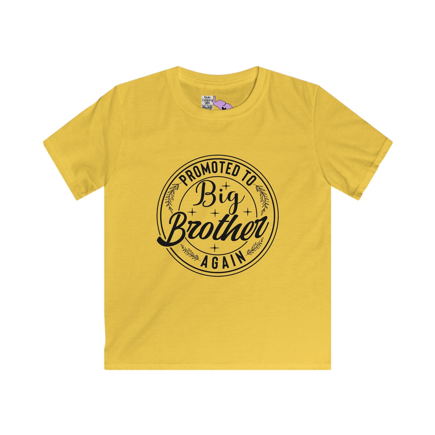 Promoted To Big Brother Again (Circle) Youth Softstyle Tee