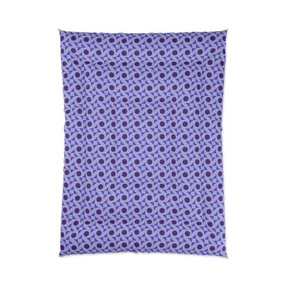 Violet Pinwheels Basic Bedding Set