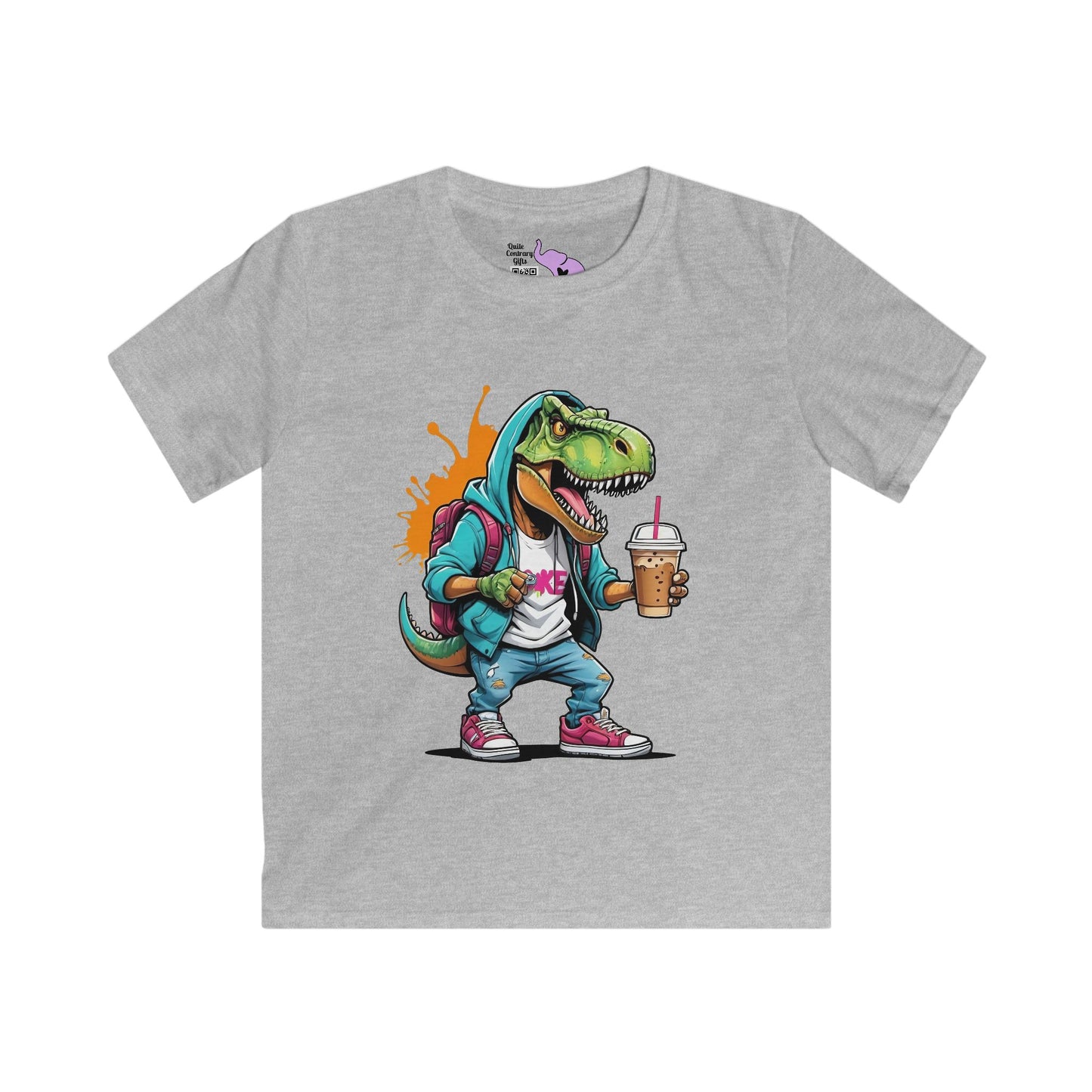 Dinosaur w/Drink Youth Softstyle Tee