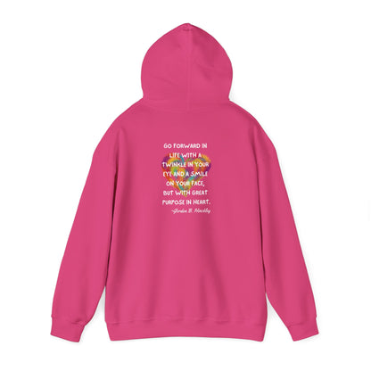 Go With Purpose In Heart Heavy Blend™ Hooded Sweatshirt