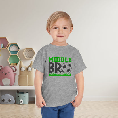Middle Bro (Soccer Ball) Toddler Tee