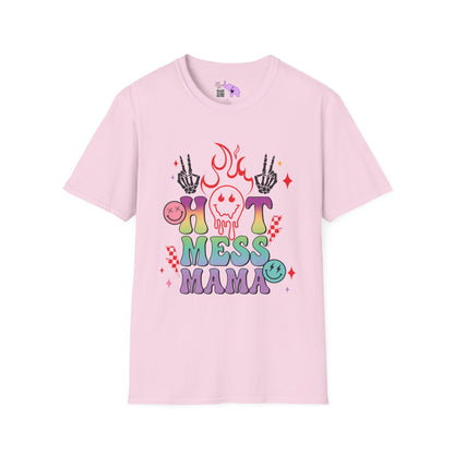 Hot Mess Mama Adult T-shirt