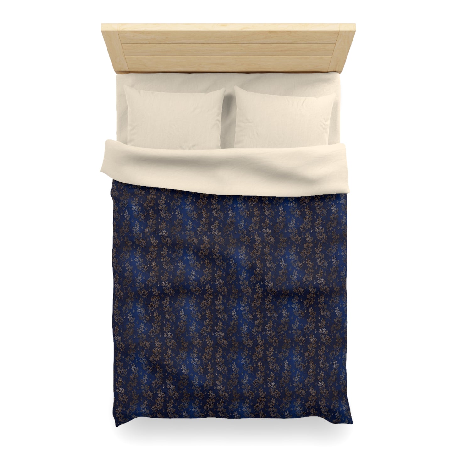 Gilded Twilight Foliage Microfiber Duvet Cover