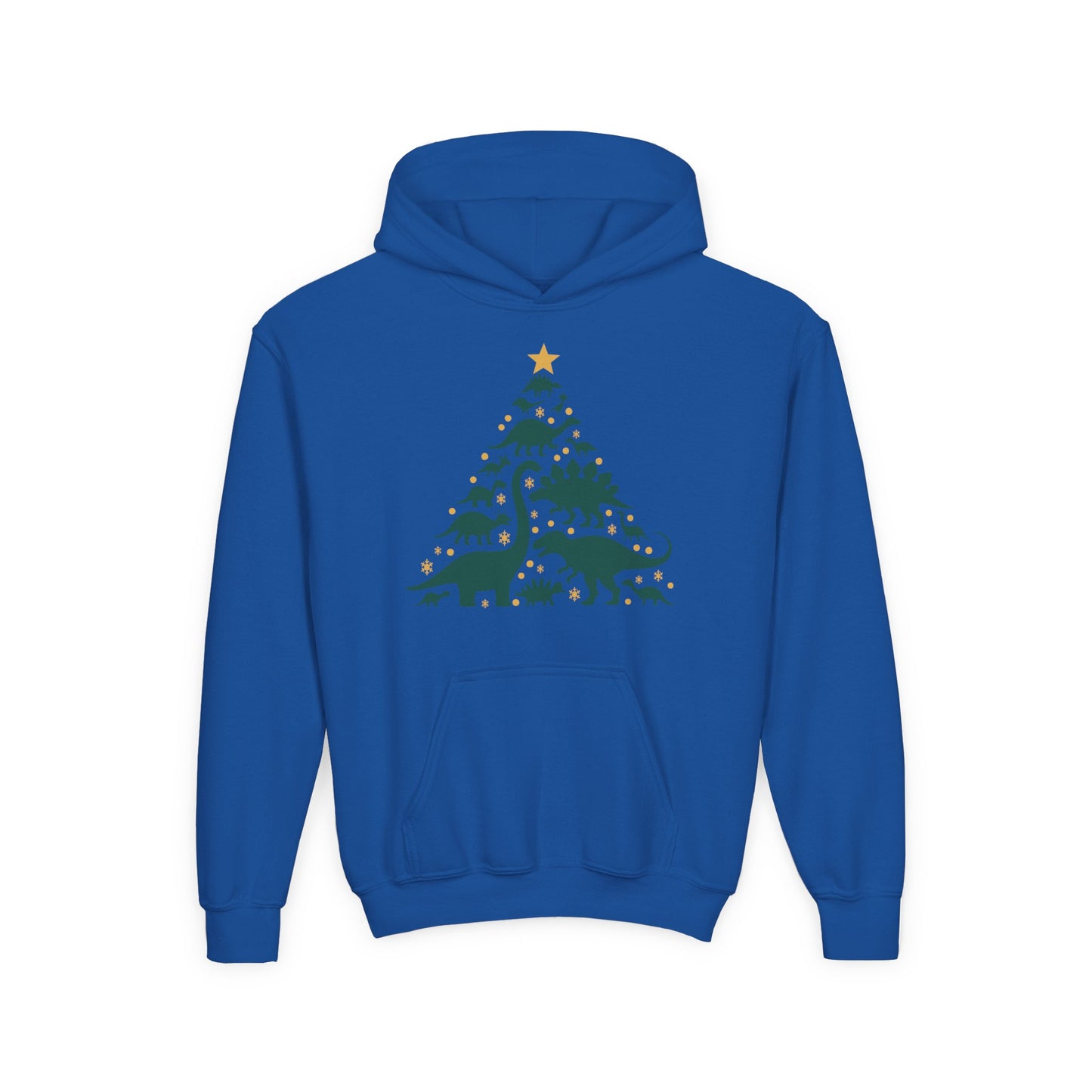 Dinosaur Christmas Tree Youth Hoodie