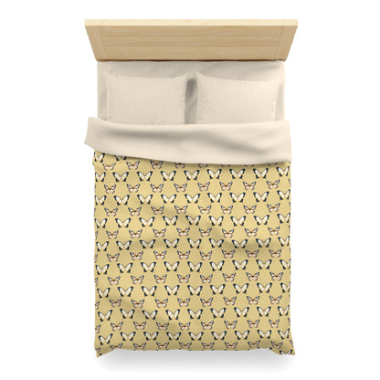 Golden Flutter Microfiber Duvet Cover