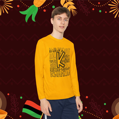 Kwanzaa Wordcloud Youth Long Sleeve Tee