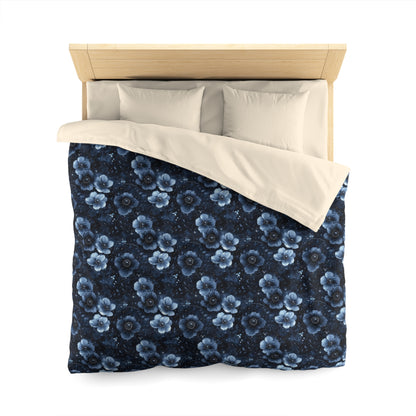 MIdnight Blossoms Microfiber Duvet Cover