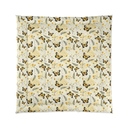 Sunlit Butterfly Bloom Comforter