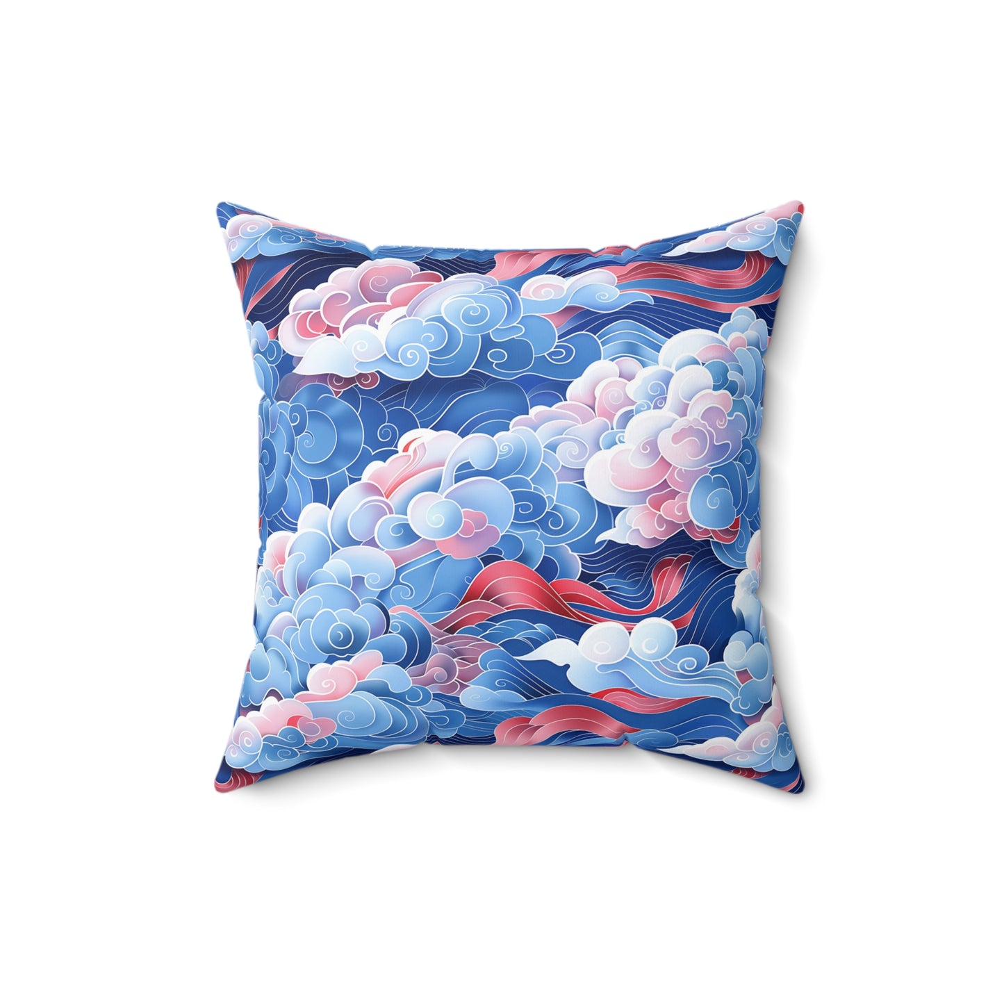 Azure Kumo Flow Throw Pillow