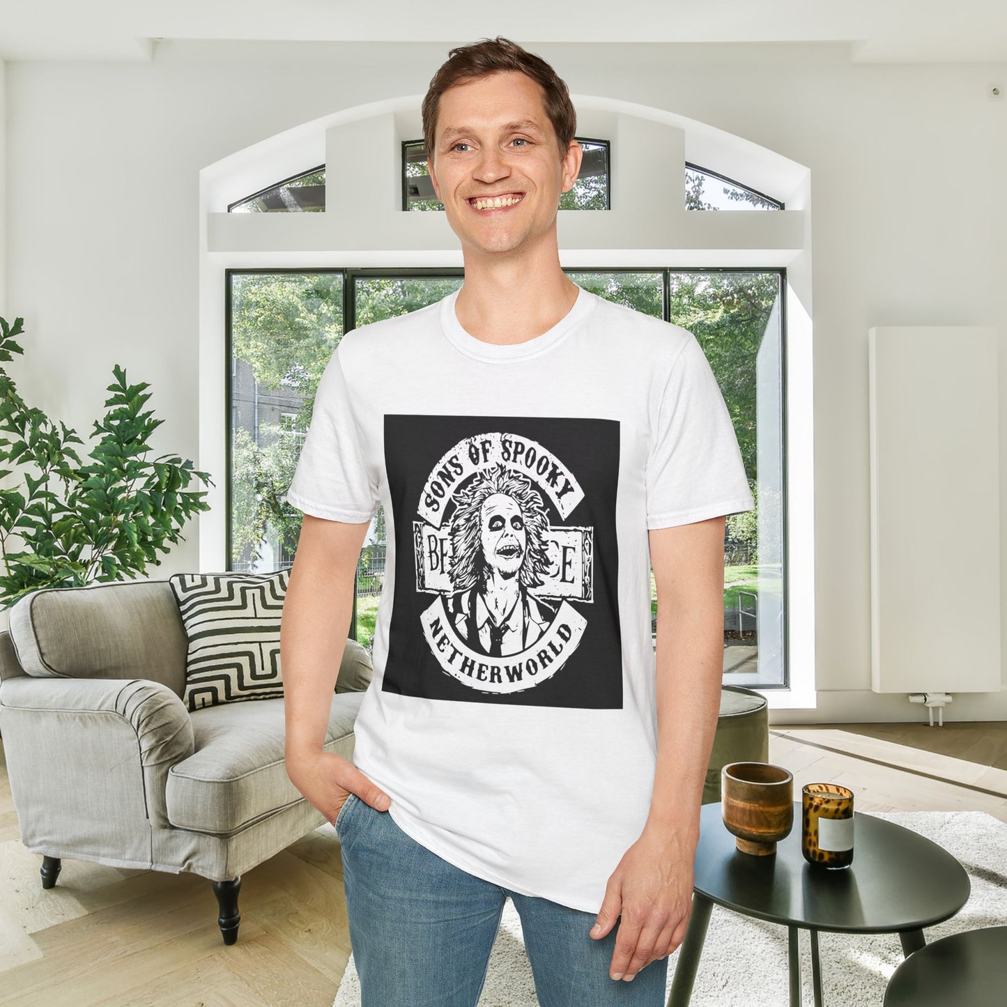 Beetlejuice Sons of Spooky Netherworld Adult T-shirt