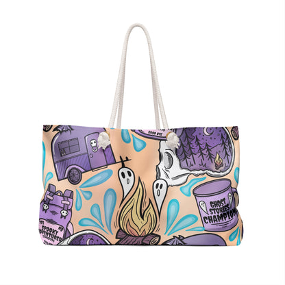 Spooky Camping (Peach/Purple) Weekender Bag