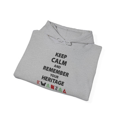 Keep Calm and Remember Your Heritage Kwanzaa Adult Heavy Blend™ Hoodie