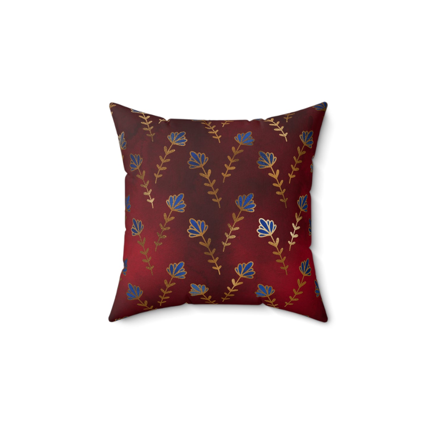 Ruby Night Blossoms Throw Pillow