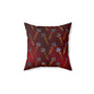 Ruby Night Blossoms Throw Pillow