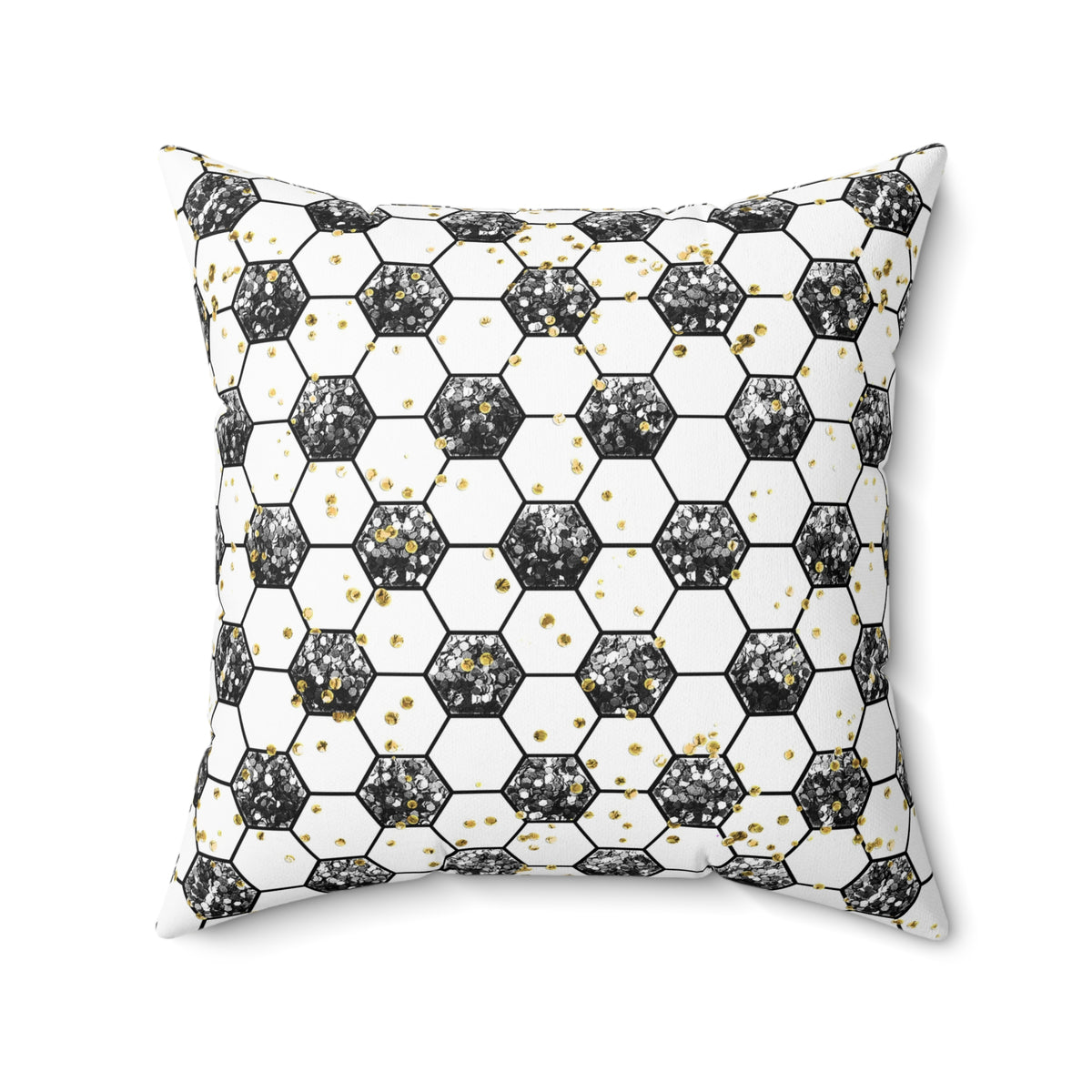 Soccer Gold Rush Throw Pillow