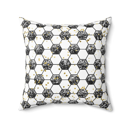 Soccer Gold Rush Throw Pillow