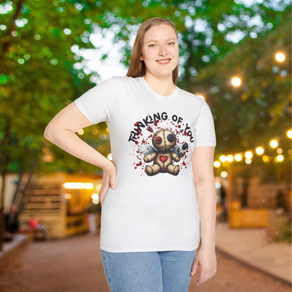 Anti-Valentine Voodoo Doll Adult T-shirt