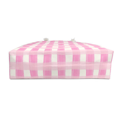 Dreamy Rose Gingham Weekender Bag